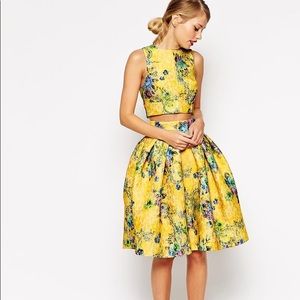 ASOS FLORAL SCUBA SKIRT SET